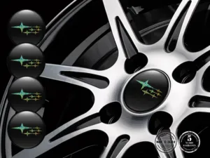 Subaru Car Rim Decal Brand Silicone Dome Stickers